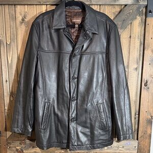 Danier Men's Black Leather Coat